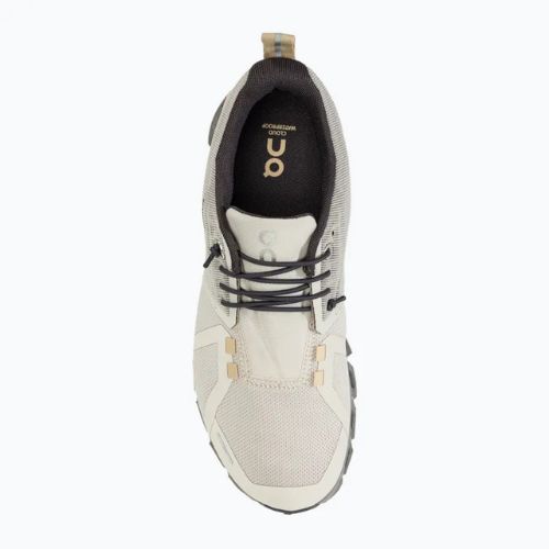 Women's On Cloud 5 Waterproof pearl/fog running shoes