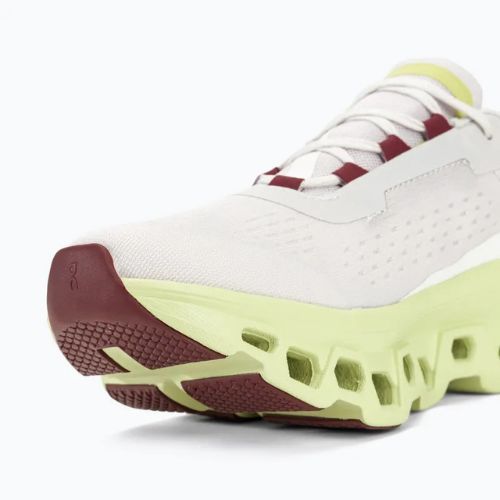 Women's On Cloudmonster frost/acacia running shoes