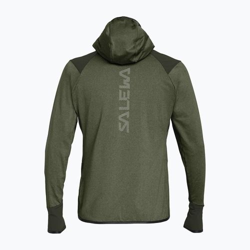 Salewa men's trekking sweatshirt Agner Hybrid PL/DST FZ dark olive melange