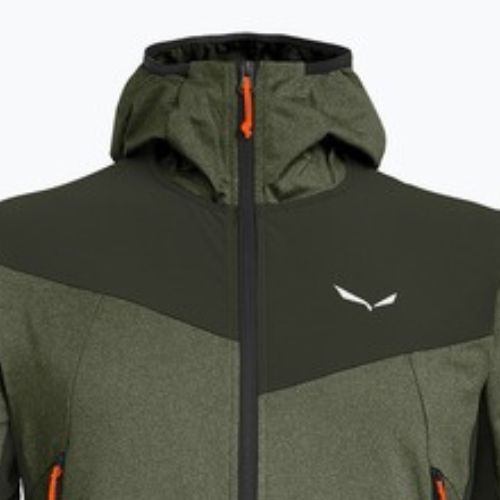 Salewa men's trekking sweatshirt Agner Hybrid PL/DST FZ dark olive melange