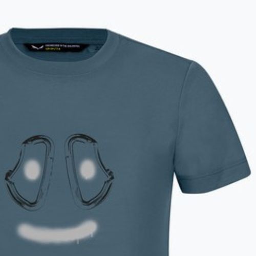 Salewa Graphic Dry java blue children's trekking shirt