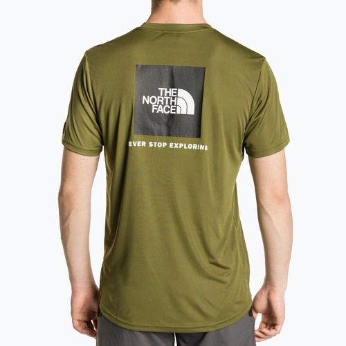 Men's training t-shirt The North Face Reaxion Red Box forest olive