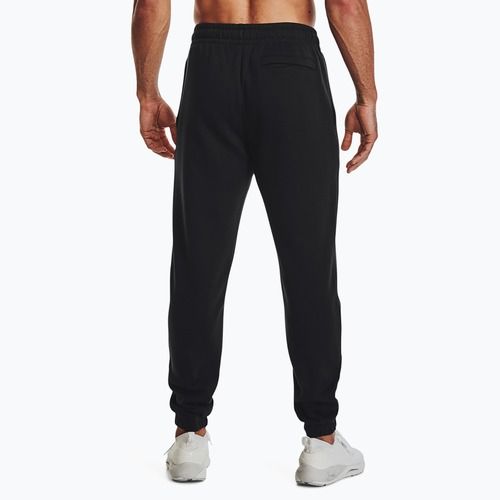 Under Armour Essential Fleece Joggers black/white men's training trousers