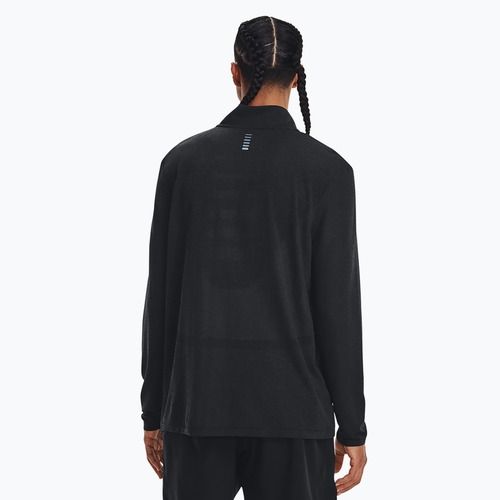 Men's Under Armour Seamless Stride 1/4 Zip black/reflective running longsleeve