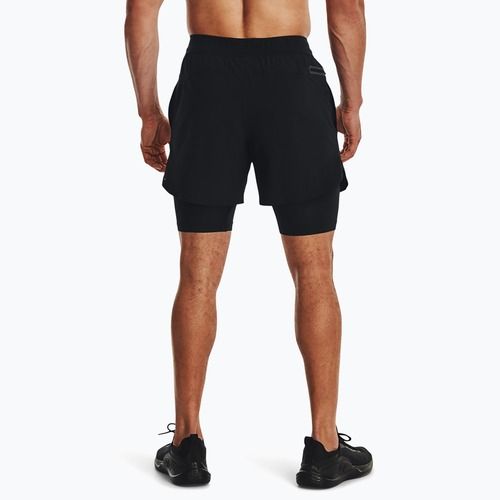 Men's Under Armour Peak Woven 2in1 shorts black/black