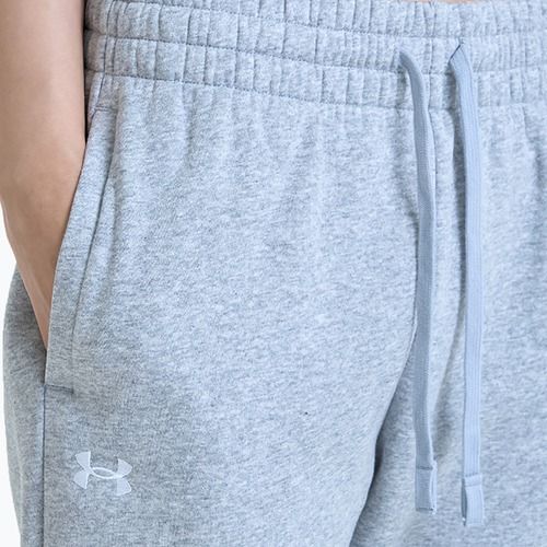 Under Armour women's Rival Fleece Joggers mod gray light heather/white trousers