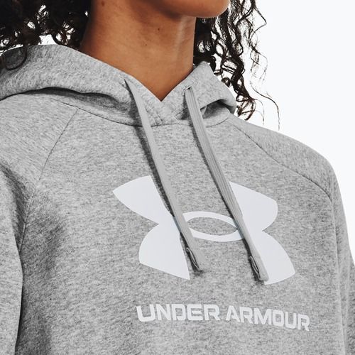 Under Armour women's sweatshirt Rival Fleece Big Logo Hoody mod gray light heather/white