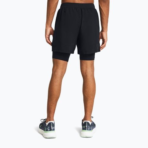 Men's Under Armour Launch 5" 2in1 running shorts black/black/reflective