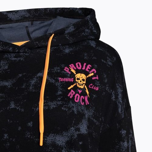 Under Armour Project Rock Underground Terry HD black/nova orange/black women's training t-shirt