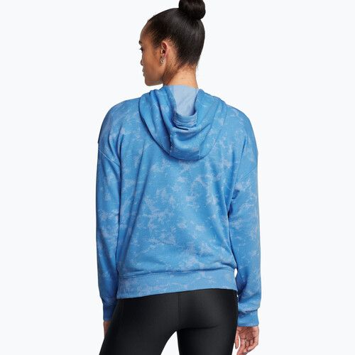 Under Armour Project Rock Underground Terry HD women's training t-shirt viral blue/phoenix fire/white
