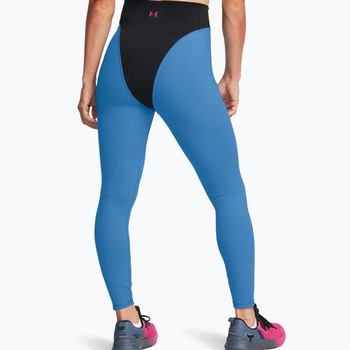 Women's Under Armour Project Rock LG Grind Ankle Leg training leggings black/viral blue/astro pink