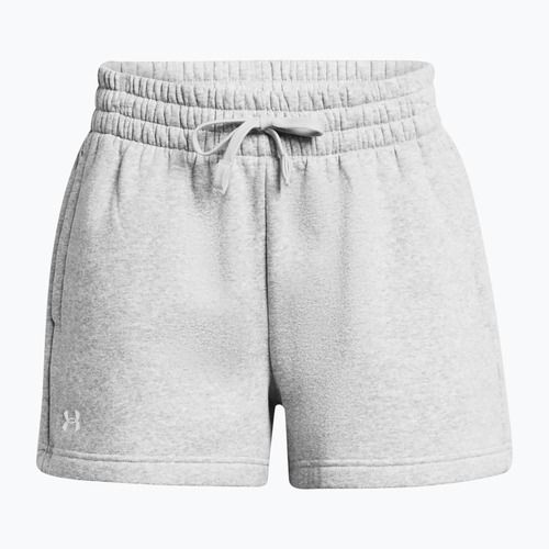 Under Armour Rival Fleece mod gray light heather/white women's training shorts