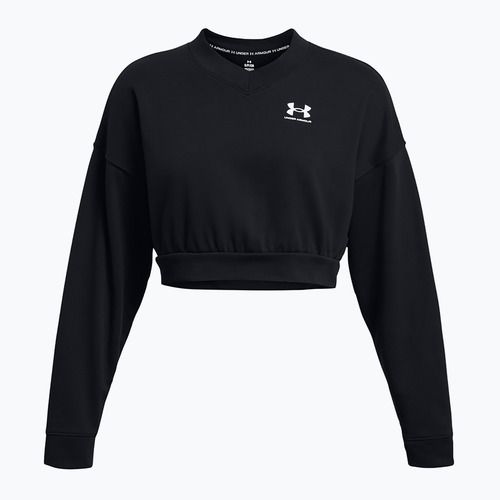 Under Armour women's training sweatshirt Rival Terry Os Crop Crew black/white
