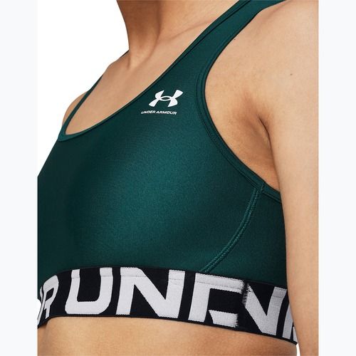Under Armour HG Authentics Mid Branded hydro teal/white fitness bra