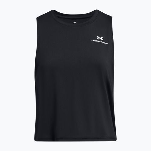 Under Armour Rush Energy Crop Tank black/white women's training top