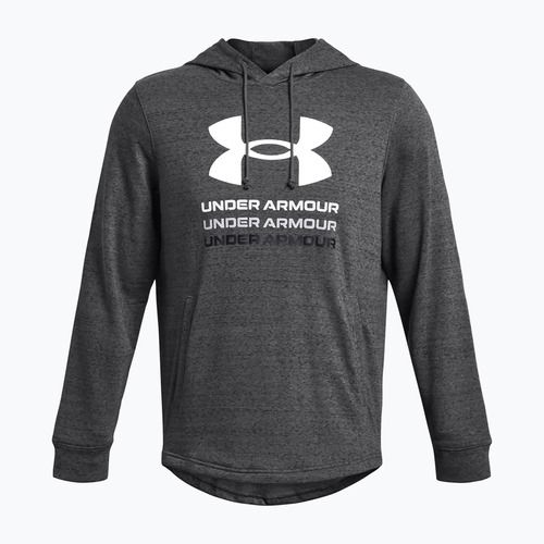 Men's Under Armour Rival Terry Graphic Hood castlerock/black sweatshirt