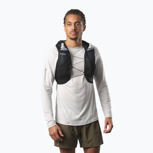 Salomon Active Skin 8 set black/metal running vest