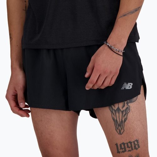 Men's New Balance RC Seamless 3 Inch Split running shorts black