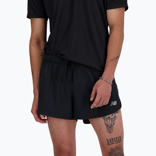 Men's New Balance RC Seamless 3 Inch Split running shorts black