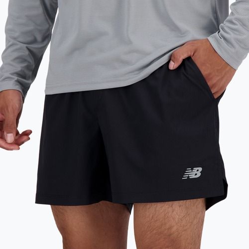 Men's New Balance AC Seamless 5 Inch Lined shorts black
