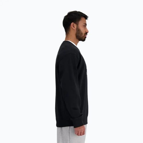 Men's New Balance Stacked Logo French Terry Crew sweatshirt black