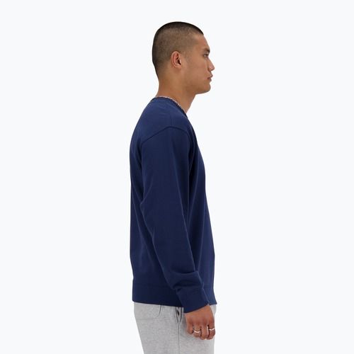 Men's New Balance Stacked Logo French Terry Crew nb navy sweatshirt