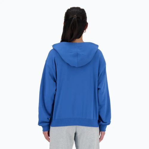 Women's New Balance French Terry Stacked Logo Hoodie blueagat