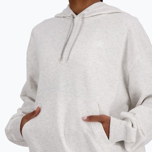 Women's New Balance French Terry Small Logo Hoodie ash heather