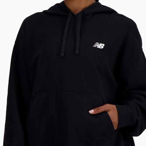 Women's New Balance French Terry Small Logo Hoodie black