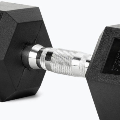 XTREXO Hex 12.5 kg rubberised dumbbell