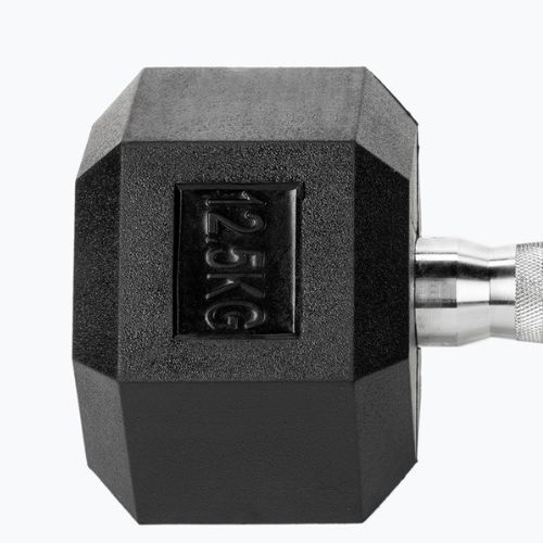 TREXO Hex 12.5 kg rubberised dumbbell