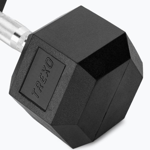 XTREXO Hex 17.5 kg rubberised dumbbell