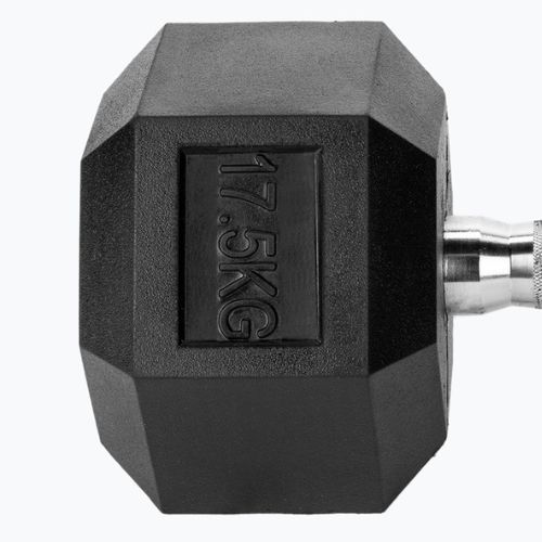 XTREXO Hex 17.5 kg rubberised dumbbell