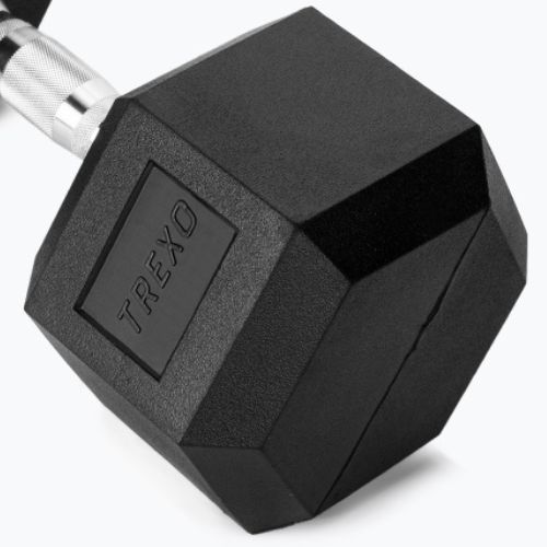 XTREXO Hex 22.5 kg rubberised dumbbell