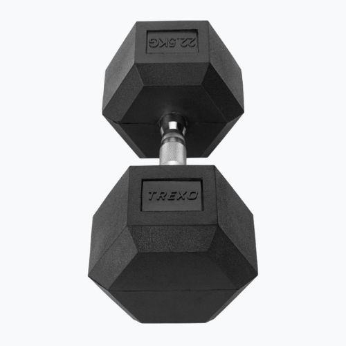 XTREXO Hex 22.5 kg rubberised dumbbell