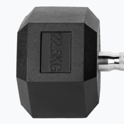 TREXO Hex 22.5 kg rubberised dumbbell