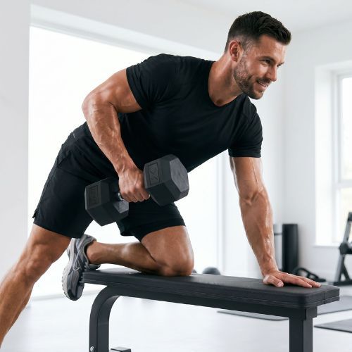 XTREXO Hex 22.5 kg rubberised dumbbell
