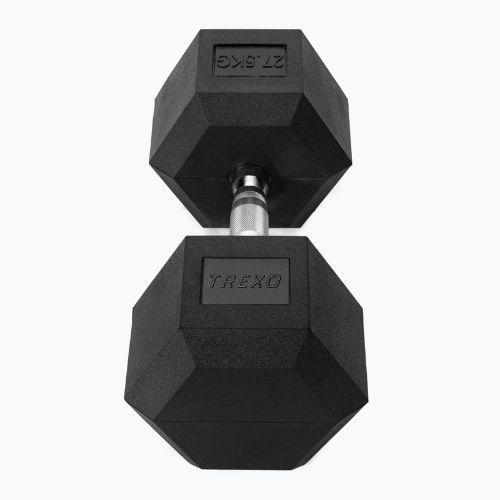 XTREXO Hex 27.5 kg rubberised dumbbell