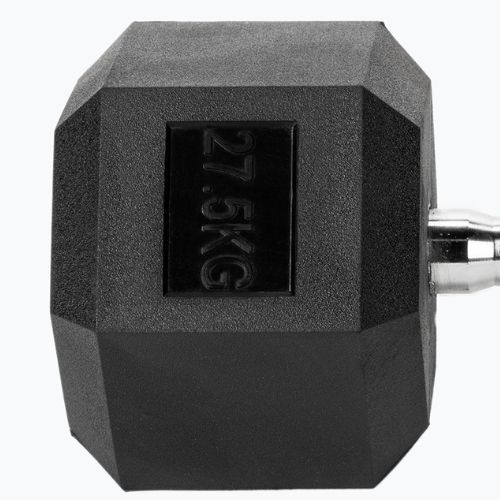 XTREXO Hex 27.5 kg rubberised dumbbell