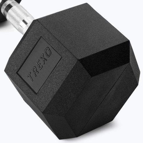 XTREXO Hex 27.5 kg rubberised dumbbell