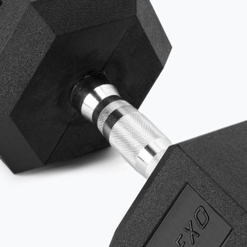 XTREXO Hex 27.5 kg rubberised dumbbell