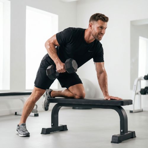 XTREXO Hex 27.5 kg rubberised dumbbell