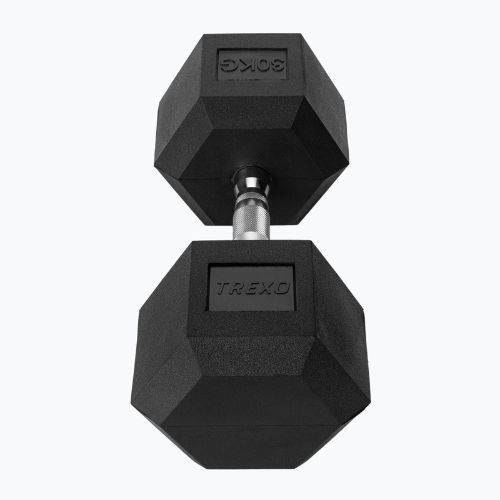 XTREXO Hex 30 kg rubberised dumbbell