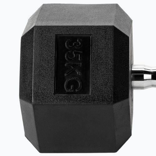 XTREXO Hex 35 kg rubberised dumbbell