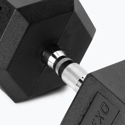 XTREXO Hex 35 kg rubberised dumbbell