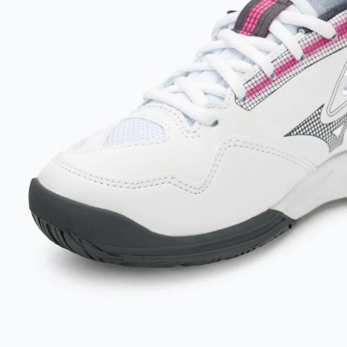 Women's tennis shoes Mizuno Break Shot 4 AC white / pink tetra / turbulence