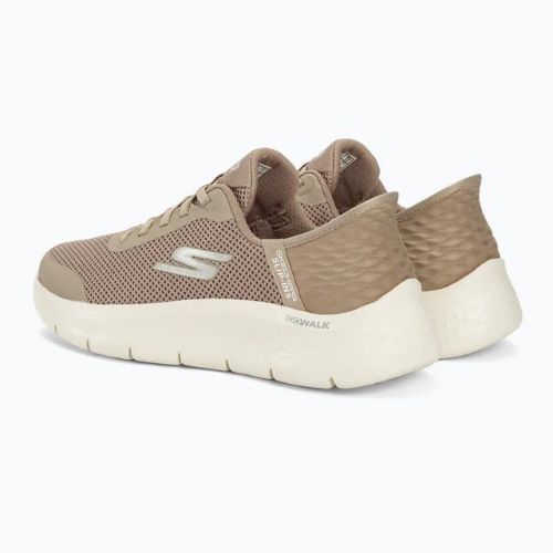 SKECHERS women's Go Walk Flex Grand Entry taupe/white shoes