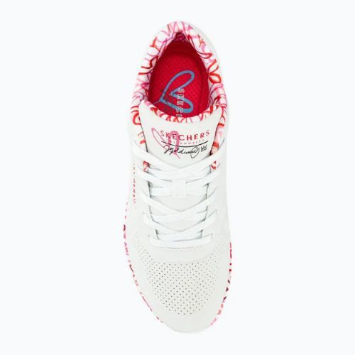 SKECHERS Uno Loving Love women's shoes white/red/pink mesh