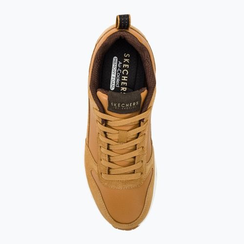 Men's SKECHERS Uno Stacre whiskey/white shoes