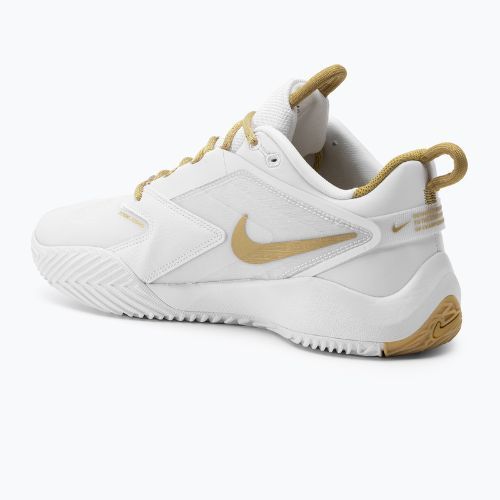 Nike Zoom Hyperace 3 volleyball shoes white/mtlc gold-photon dust
